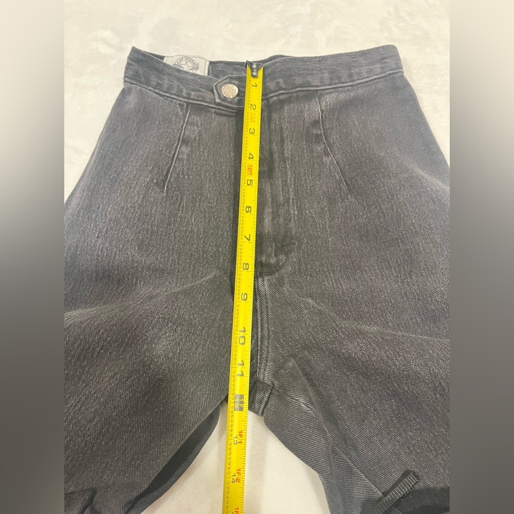 Vintage Cap Ferrat "Save the Planet" High Waisted Tapered Mom Jeans - Black Wash - Picture 6 of 9